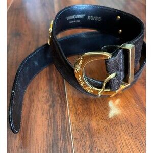 Paloma Picasso Brown Suede Belt Women’s XSmall